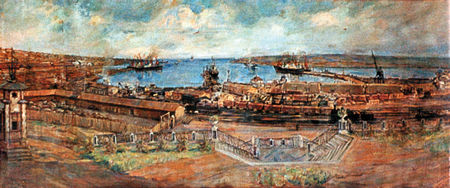 В.А. Цымпаков. Ванинский порт. 1952